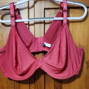 (Sz.46DDD) Pink Full-Coverage Bra with Soft Cups and Underwire